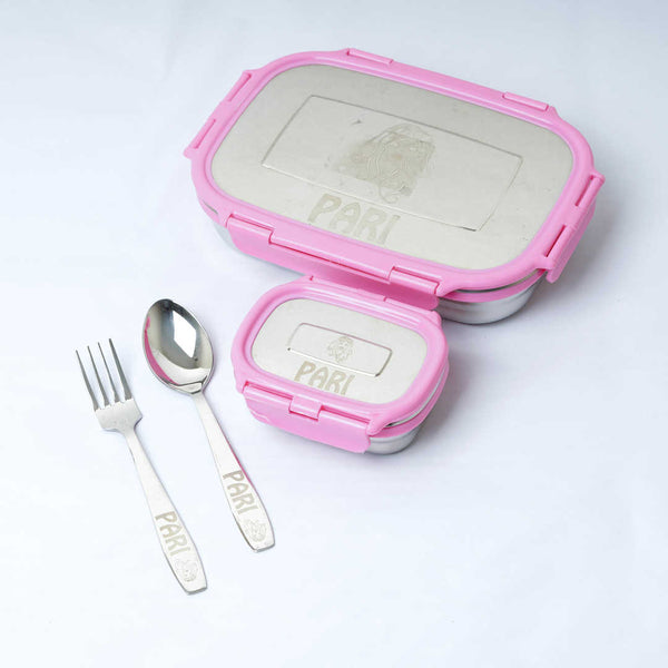 Personalised Kids Lunch Box - Pink
