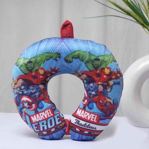 Personalised Boy Kids Neck Pillow - Uncommongifts.in