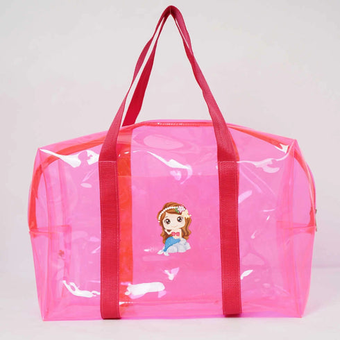 Personalised Kids Swimming Jelly Duffle Bag - Pink