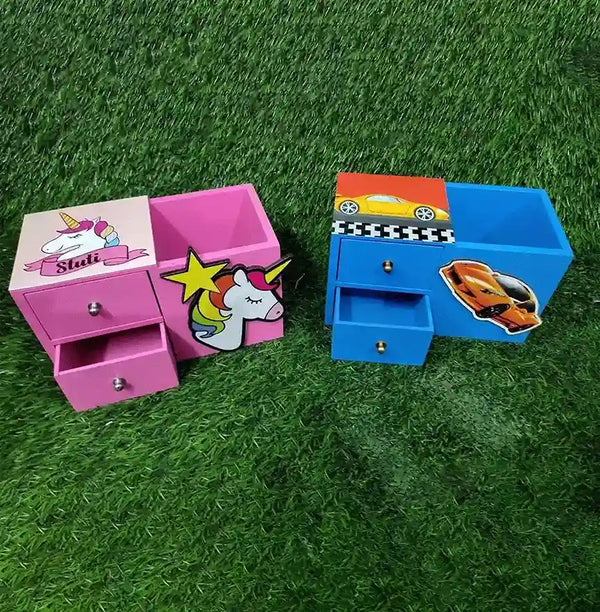 Personalised Kids Wood Mdf Pen Stand