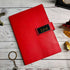 Personalised Leather Diary -Red - Uncommongifts.in