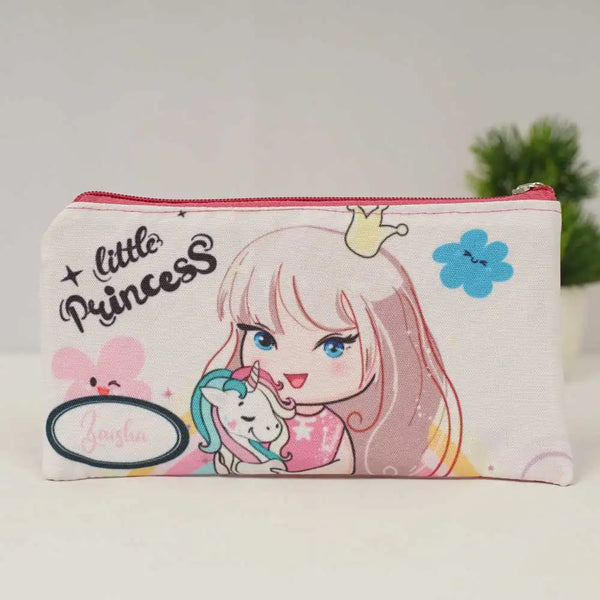 Personalised Little Princess Printed Pencil Pouch for Kids