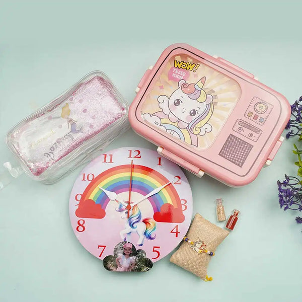 Personalised Lunch Box Rakhi Combo for Kids