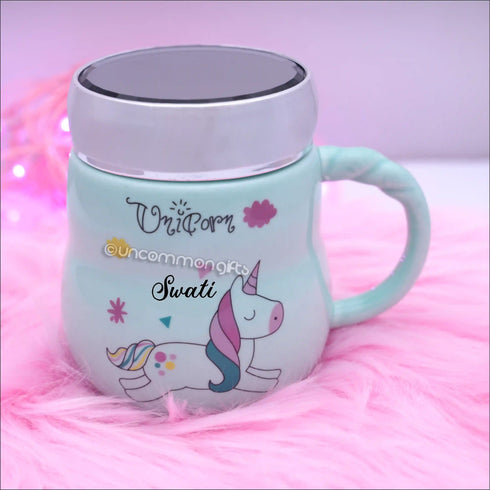 Personalised Magical Unicorn Mug With Lid