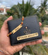 Personalised Men Wallet With Rudraksh Rakhi Combo