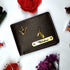 Personalised Men's Leather Wallet With Charm - Dark Brown - Uncommongifts.in