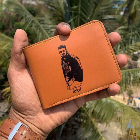 Personalised Men's Photo Wallet - Tan - Uncommongifts.in