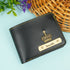 Personalised Men's Wallet With Charm - Black - Uncommongifts.in