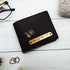 Personalised Men's Wallet With Charm - Black - Uncommongifts.in