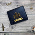 Personalised Men's Wallet With Charm - Blue - Uncommongifts.in