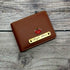 Personalised Men's Wallet With Charm - Brown - Uncommongifts.in