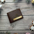Personalised Men's Wallet With Charm - Dark Brown - Uncommongifts.in