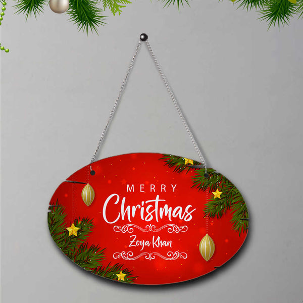 Personalised Merry Christmas Wall Hanging - Uncommongifts.in