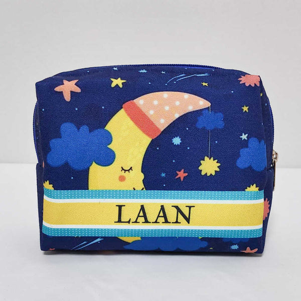 Personalised Moon Printed Kids Box Pouch