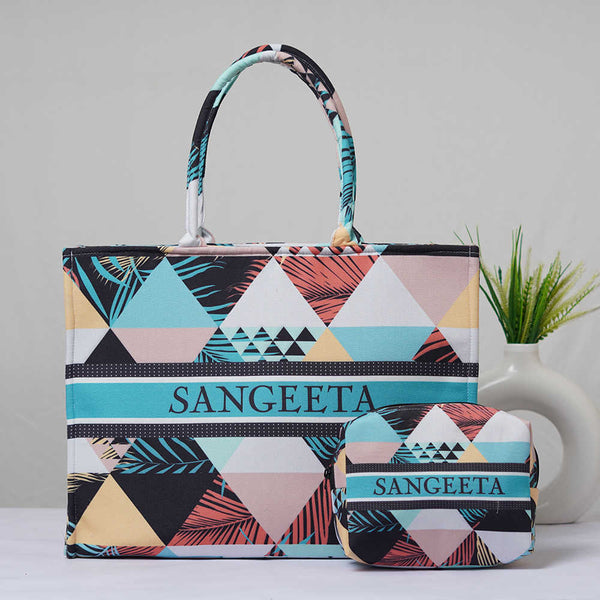 Personalised Multicolor Printed Box Bag Combo Gift Set