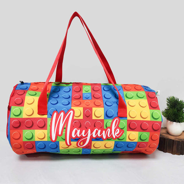 Personalised Puzzle Printed Kids Swimming Large Duffle Bag