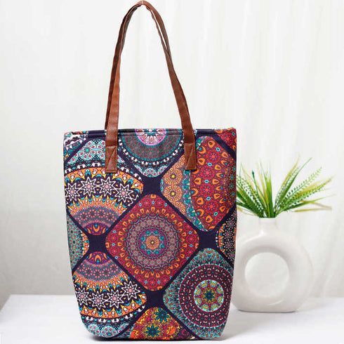 Personalised Multicolor Printed Structured Tote Bag