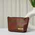 Personalised Vegan PU Pouch with Charms - Brown - Uncommongifts.in