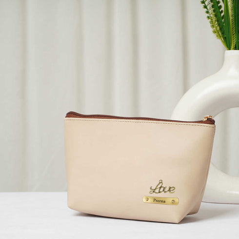 Personalised Vegan PU Pouch with Charms - Uncommongifts.in