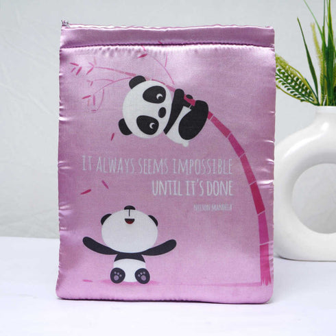 Personalised Panda Printed Book Sleeve
