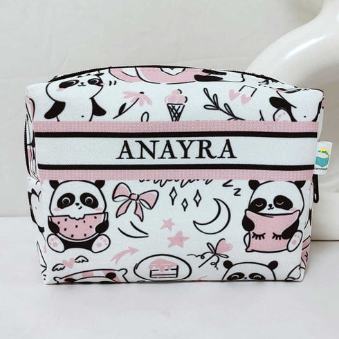 Personalised Panda Printed Kids Box Pouch