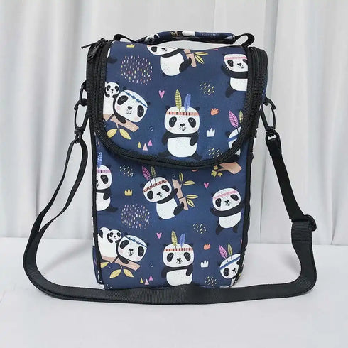 Personalised Panda Printed Kids Lunch Bag