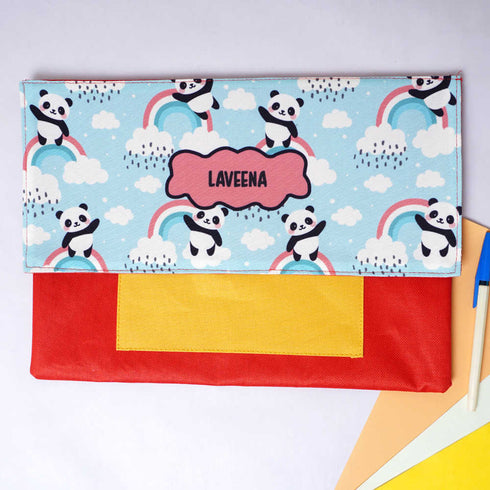 Personalised Panda Printed Kids Document Folder