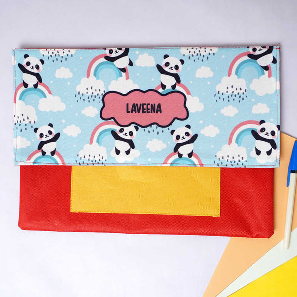 Personalised Panda Printed Kids Document Folder