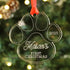 Personalised Paw Acrylic Ornament for Christmas
