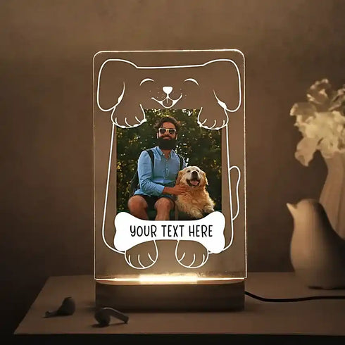 Personalised Perfect Dog Dad LED Night Lamp