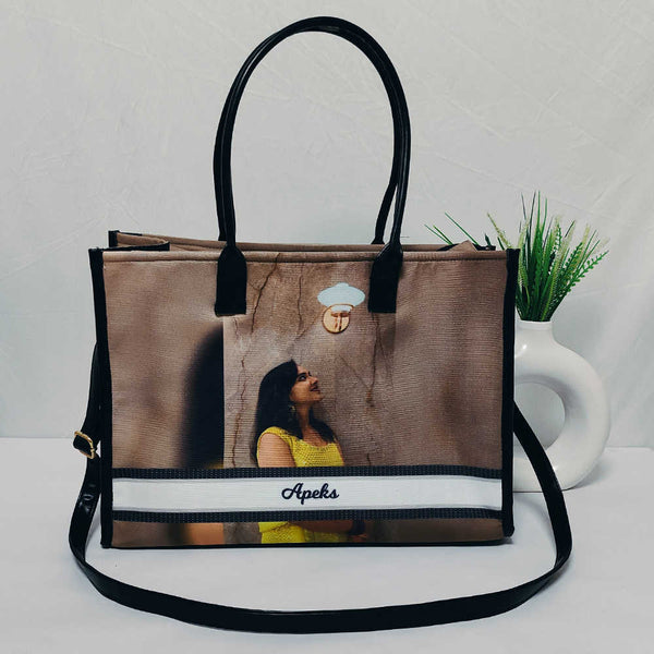 Personalised Photo Printed Box Tote Bag