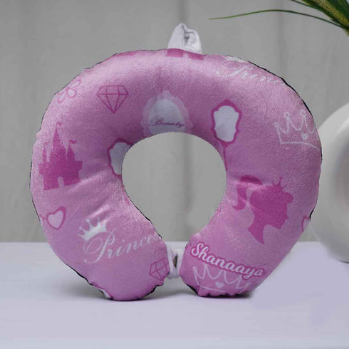 Personalised Princess Printed Kids Neck Pillow - Uncommongifts.in