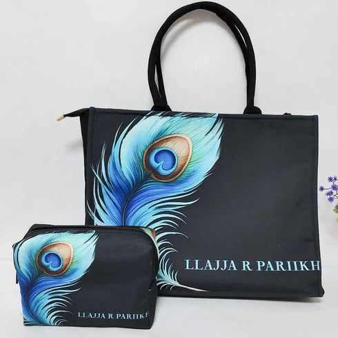 Personalised Printed Box Bag with Box Pouch Combo