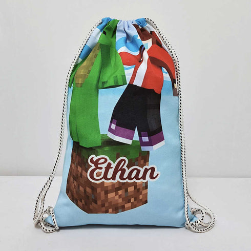 Personalised Printed Kids Drawstring Bag