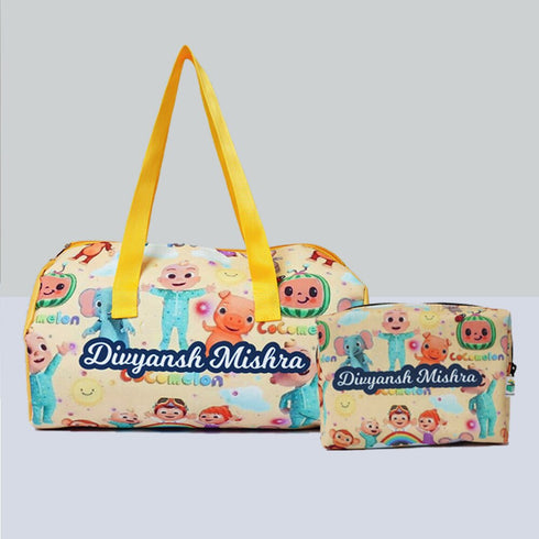 Personalised Printed Kids Duffle Bag & Box Pouch Gift Combo