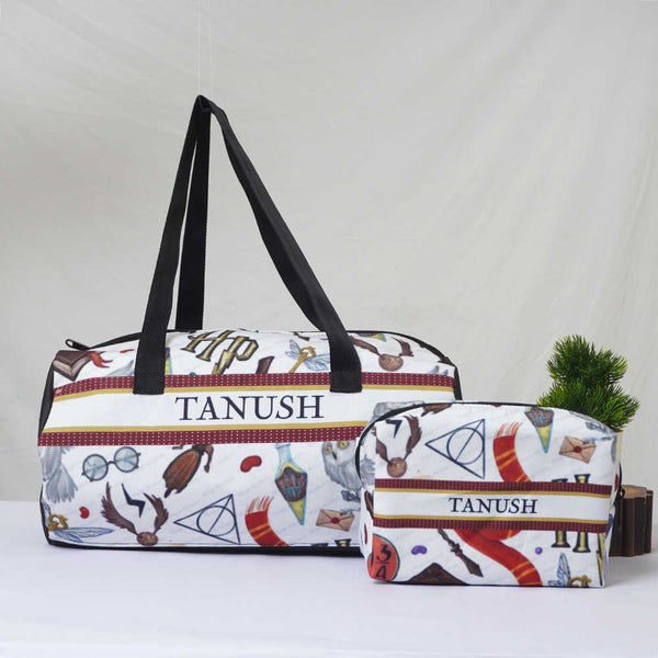 Personalised Printed Kids Duffle Bag & Box Pouch Gift Combo