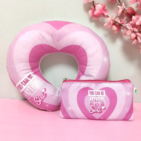 Personalised Printed Neck Pillow Combo Gift Set