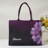Personalised Printed Purple Box Tote Bag - Uncommongifts.in