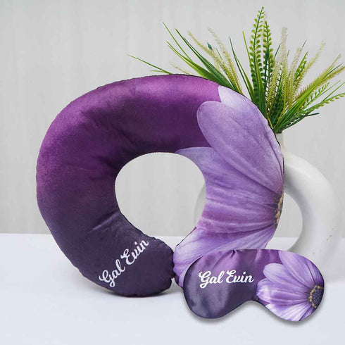 Personalised Purple Printed Box Tote Bag Combo Gift Set - Uncommongifts.in