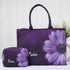 Personalised Purple Printed Box Tote Bag Combo Gift Set - Uncommongifts.in