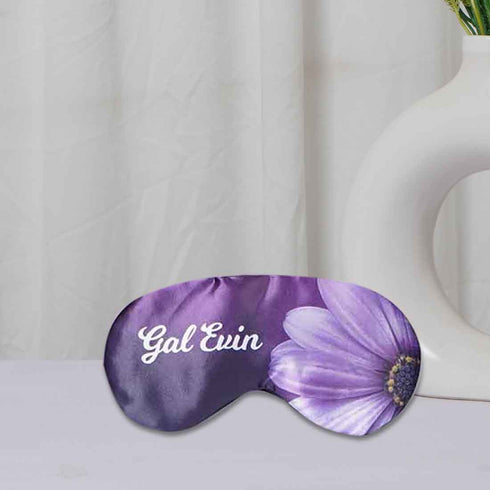 Personalised Purple Printed Eye Masks - Uncommongifts.in