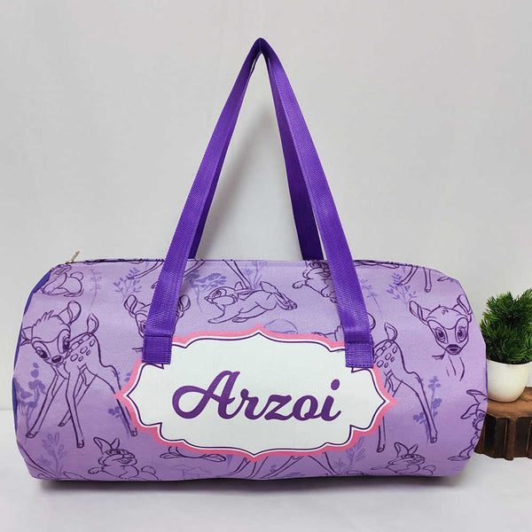 Personalised Rabbit Printed Kids Large Swimming Duffle Bag