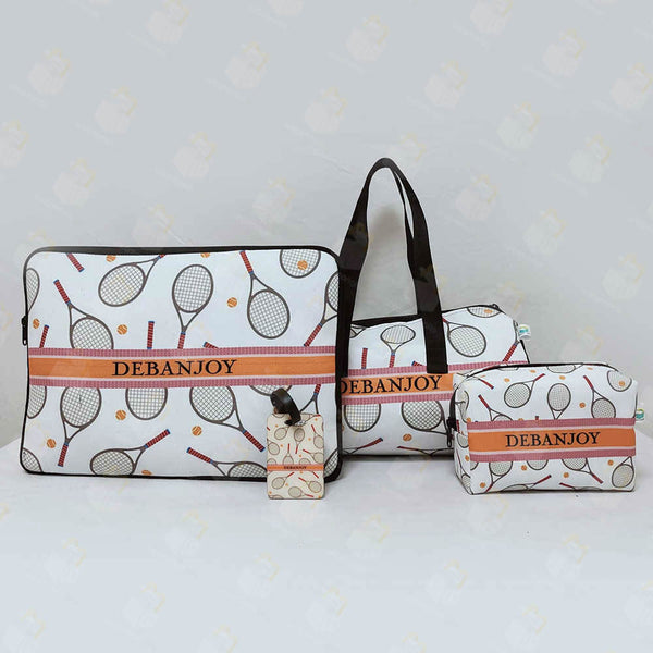 Personalised Rackets Balls Laptop Sleeve/Cover Kids Combo Gift Set