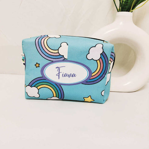 Personalised Rainbow Printed Kids Box Pouch
