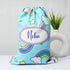 Personalised Rainbow Printed Kids Drawstring Bag