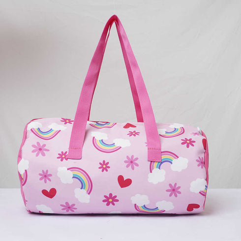 Personalised Rainbow Printed Kids Swimming Duffle Bag
