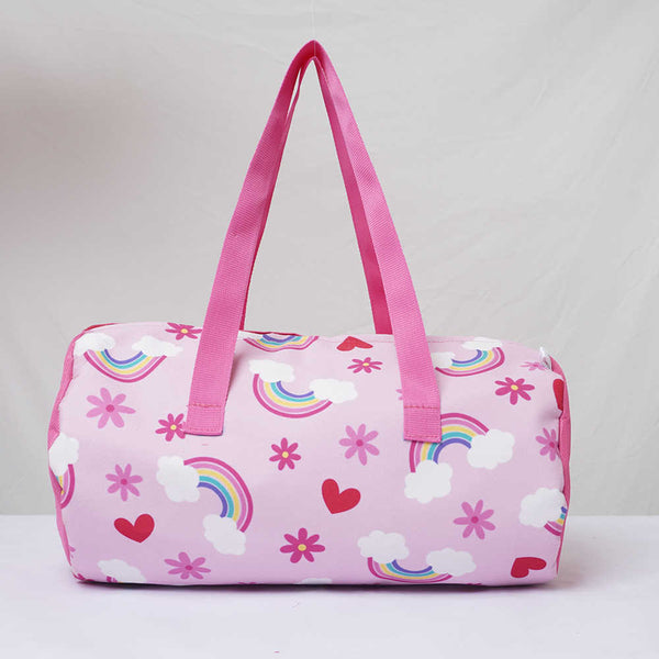 Personalised Rainbow Printed Kids Swimming Duffle Bag