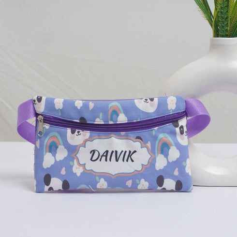 Personalised Rainbow Printed Kids Waist Pouch