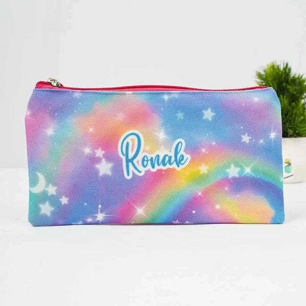 Personalised Rainbow Printed Pencil Pouch for Kids