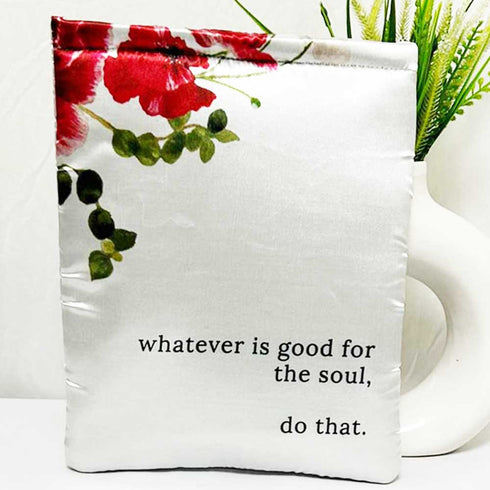 Personalised Red Floral Printed Book Sleeve